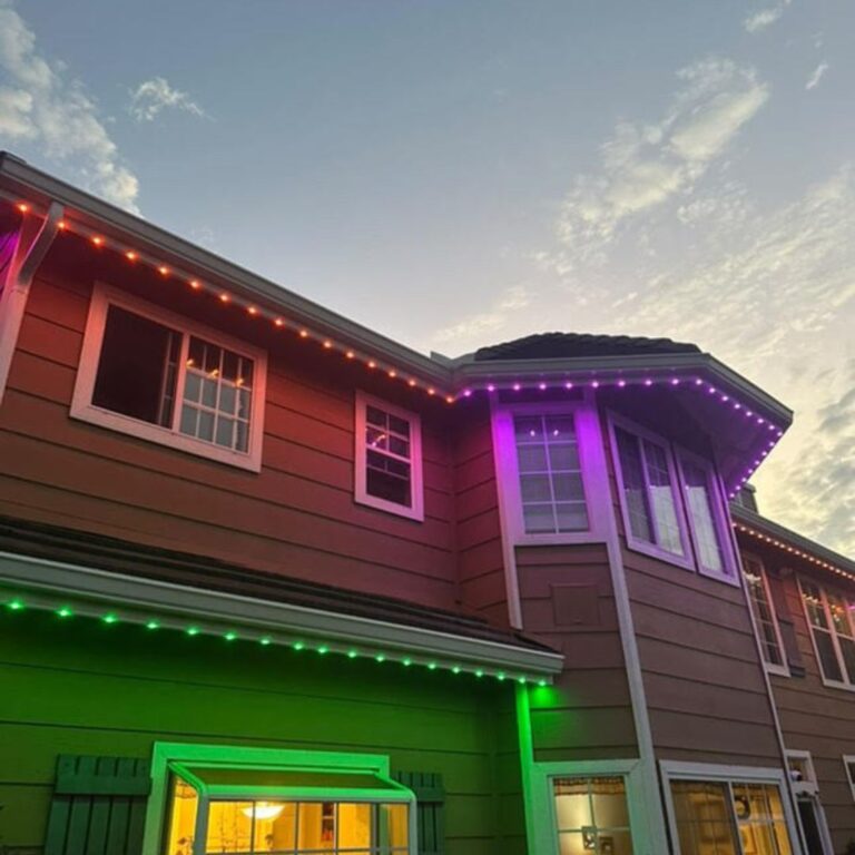 And they are far brighter and create much more wall wash of color and can also provide elegant year-round accent lighting as well.