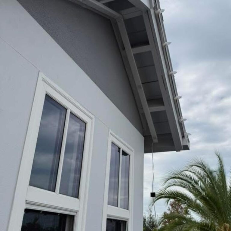 A work around demonstrates having to add a rail in order to mount the Govee lights closer to the house and avoid the inconsistency of the after tails.